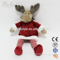 2014 Christmas Gift Toy Plush and stuffed fabric red Christmas Reindeer with scarf